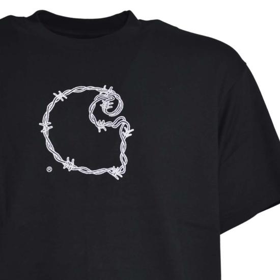 26SS 칼하트 WIP 숏슬리브 바브와이어 C 티셔츠 I036237 89XX Black - CARHARTT WIP