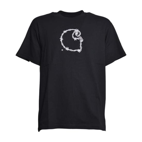 26SS 칼하트 WIP 숏슬리브 바브와이어 C 티셔츠 I036237 89XX Black