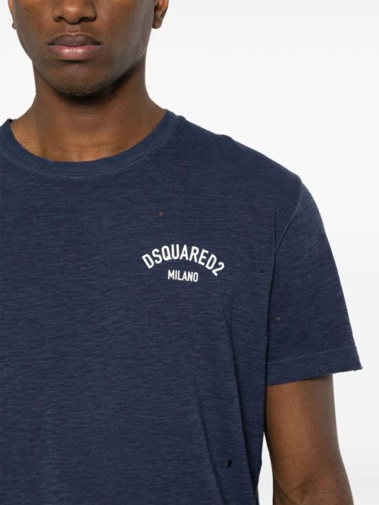  디스퀘어드2 반팔 티셔츠 S71GD1392 S22146 478 Blue - DSQUARED2