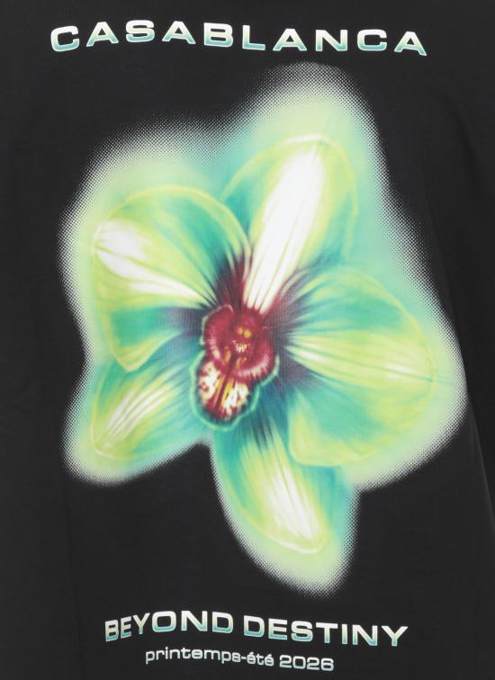 26SS 카사블랑카 반팔 티셔츠 MSP26JTS04406 BLACK JERSEY Black - CASABLANCA