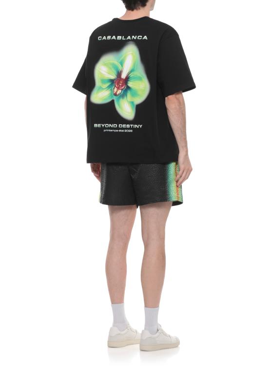 26SS 카사블랑카 반팔 티셔츠 MSP26JTS04406 BLACK JERSEY Black - CASABLANCA