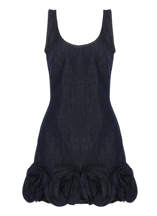 26SS 셀프 포트레이트 미디 원피스 RS26821SBL INDIGO DENIM 3DBLUE Blue