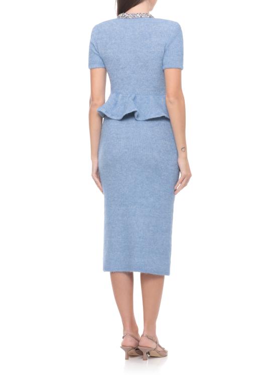 26SS 셀프 포트레이트 미디 원피스 RS26106MBL BLUE PEPLUMBLUE Blue - SELF PORTRAIT