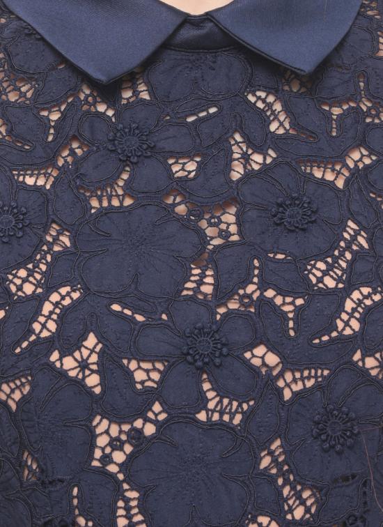 26SS 셀프 포트레이트 미디 원피스 RS26171MN NAVY GUIPURE LACENAVY Blue - SELF PORTRAIT
