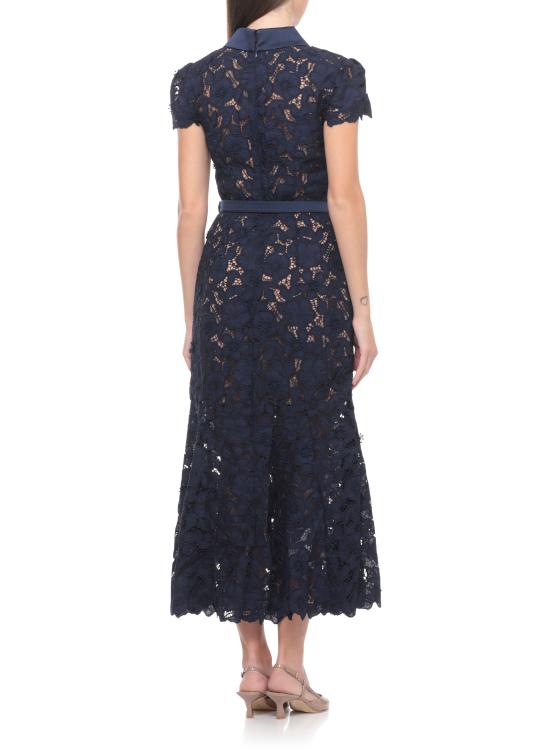 26SS 셀프 포트레이트 미디 원피스 RS26171MN NAVY GUIPURE LACENAVY Blue - SELF PORTRAIT