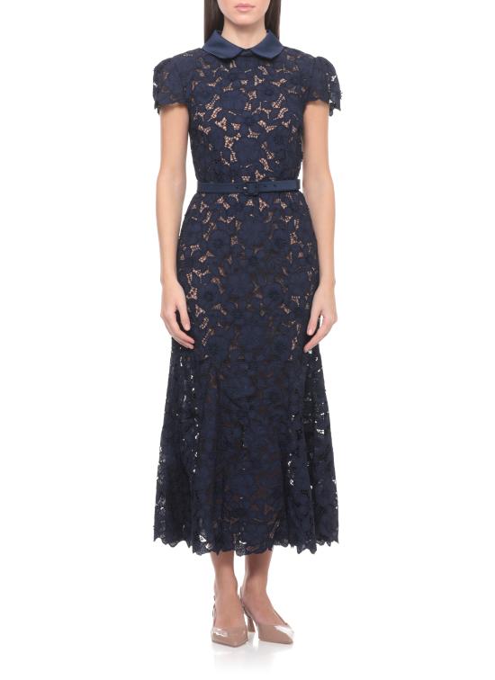 26SS 셀프 포트레이트 미디 원피스 RS26171MN NAVY GUIPURE LACENAVY Blue - SELF PORTRAIT