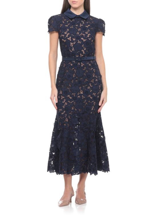 26SS 셀프 포트레이트 미디 원피스 RS26171MN NAVY GUIPURE LACENAVY Blue - SELF PORTRAIT