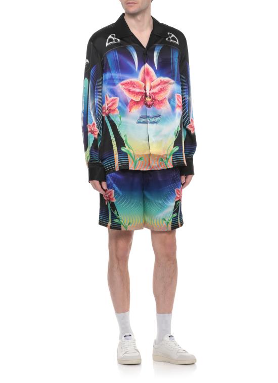 26SS 카사블랑카 숏팬츠 MSP26TR39906 SILK SATIN Black - CASABLANCA