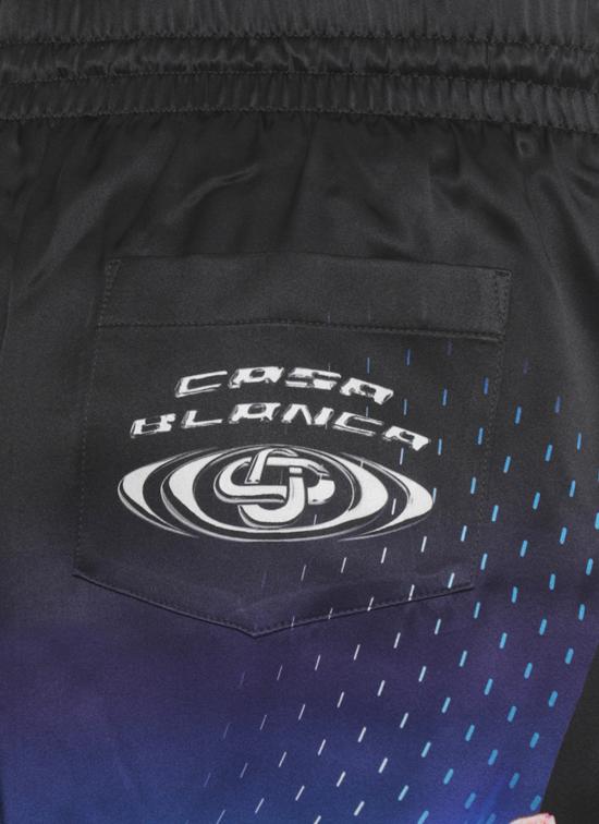 26SS 카사블랑카 숏팬츠 MSP26TR39906 SILK SATIN Black - CASABLANCA