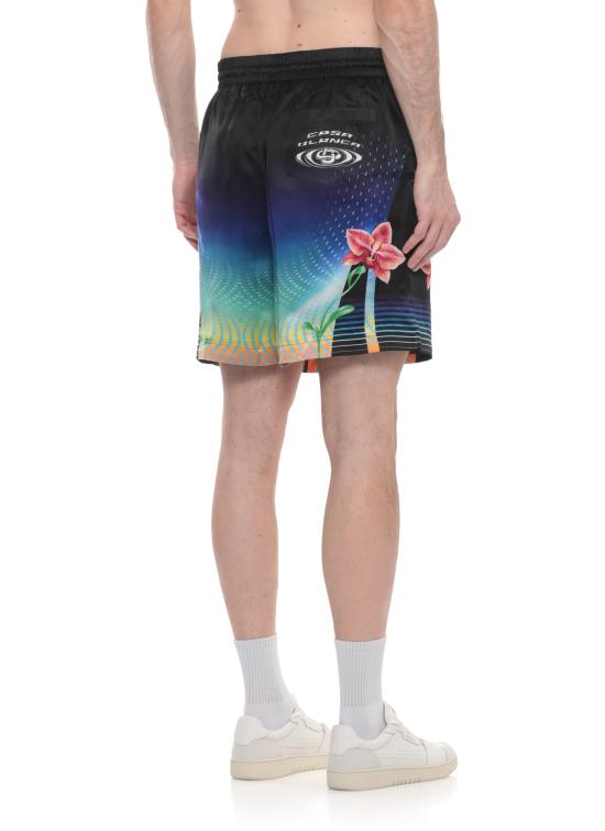 26SS 카사블랑카 숏팬츠 MSP26TR39906 SILK SATIN Black - CASABLANCA