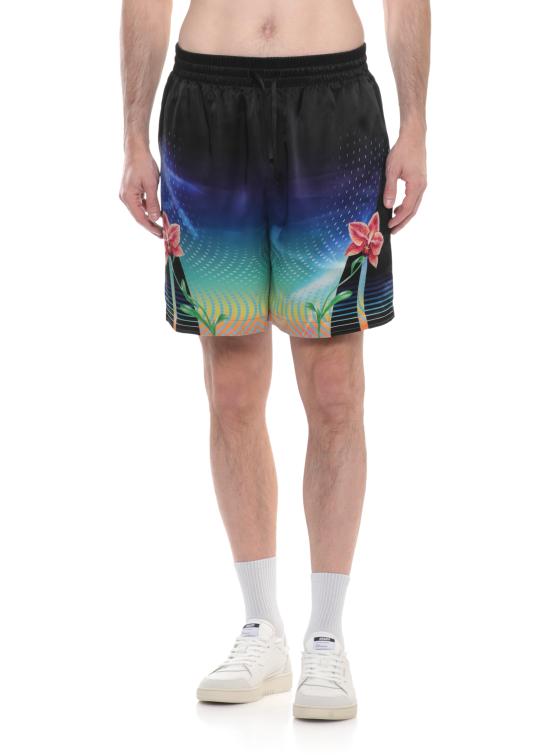 26SS 카사블랑카 숏팬츠 MSP26TR39906 SILK SATIN Black - CASABLANCA