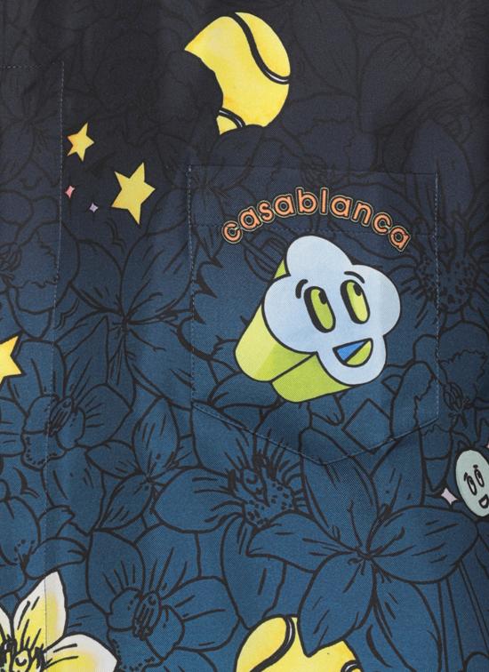 26SS 카사블랑카 반팔 셔츠 MSS26SH00303 COLLAGE D ICONES GRAPH Blue - CASABLANCA