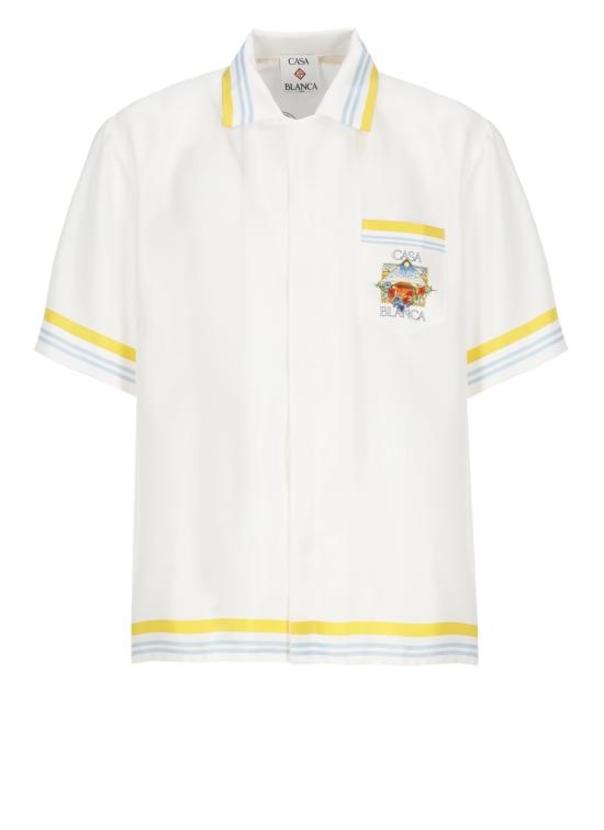 26SS 카사블랑카 반팔 셔츠 MSS26SH00304 TENNIS LANDSCAPE CUBAN White