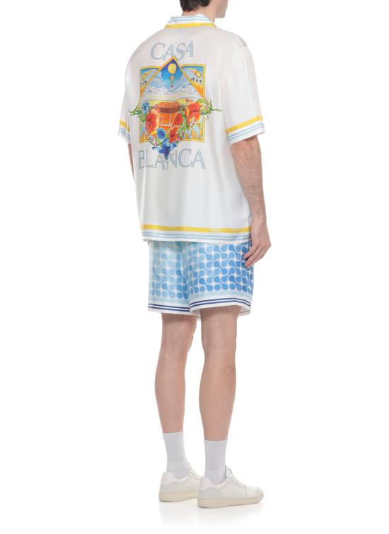 26SS 카사블랑카 반팔 셔츠 MSS26SH00304 TENNIS LANDSCAPE CUBAN White - CASABLANCA