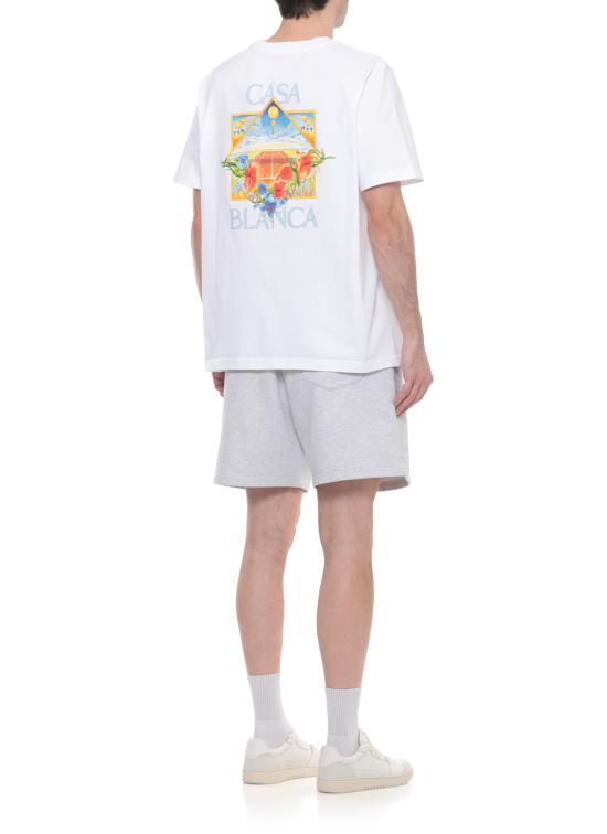 26SS 카사블랑카 반팔 티셔츠 MSS26JTS00113 TENNIS LANDSCAPE White - CASABLANCA