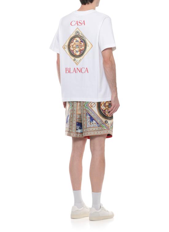 26SS 카사블랑카 반팔 티셔츠 MSS26JTS00102 PLAFOND ORNE DE MUSIQUE White - CASABLANCA