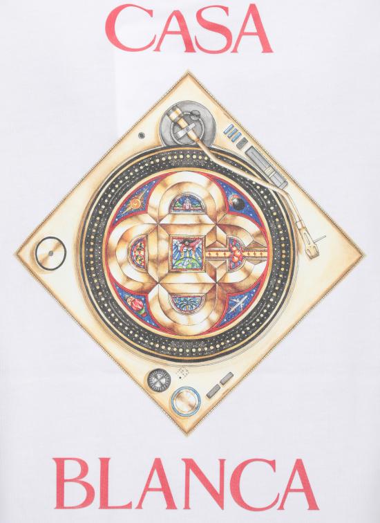 26SS 카사블랑카 반팔 티셔츠 MSS26JTS00102 PLAFOND ORNE DE MUSIQUE White - CASABLANCA