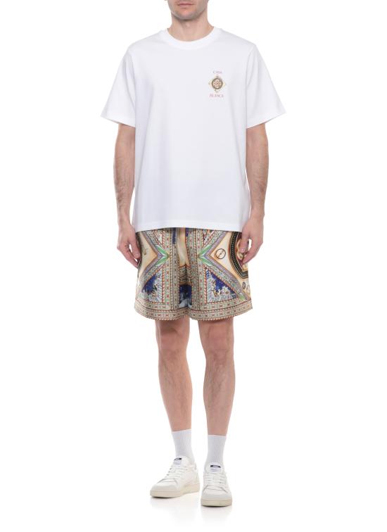 26SS 카사블랑카 반팔 티셔츠 MSS26JTS00102 PLAFOND ORNE DE MUSIQUE White - CASABLANCA