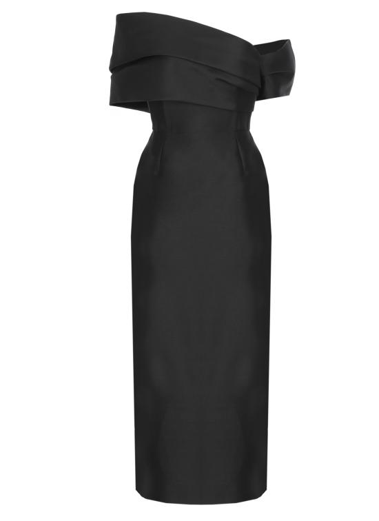 26SS 솔러스런던 미디 원피스 OS46049 BLACK Black