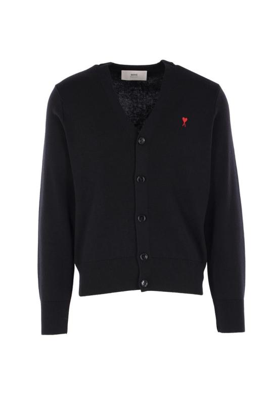 26SS 아미 ADC 울 V넥 가디건 HKC361 001 009 Black