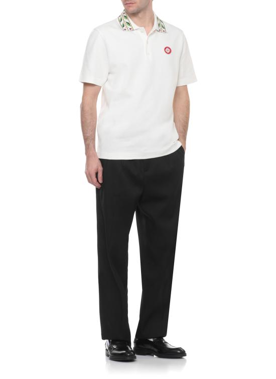 25FW 카사블랑카 폴로 티셔츠 MPF25JTP24301 TEXTURED PIQUE White - CASABLANCA