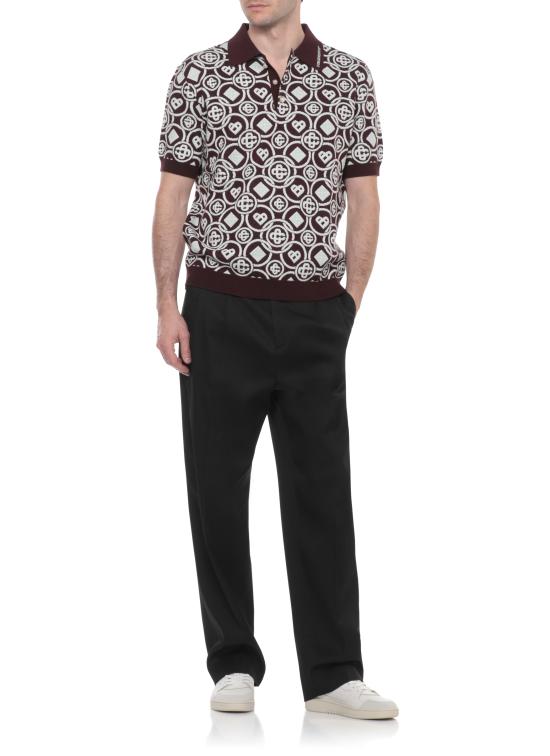 25FW 카사블랑카 폴로 티셔츠 MAW25KW109201 COTTON Bordeaux - CASABLANCA