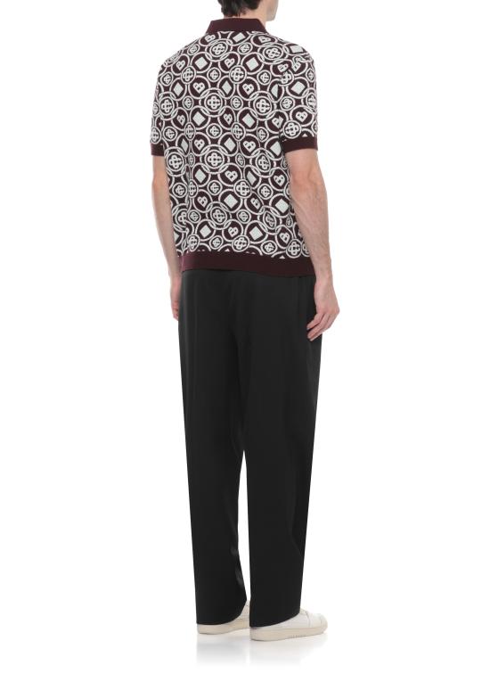 25FW 카사블랑카 폴로 티셔츠 MAW25KW109201 COTTON Bordeaux - CASABLANCA
