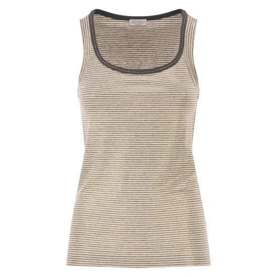 26SS 브루넬로 쿠치넬리 폴로 티셔츠 MQ977DU530 BEIGE