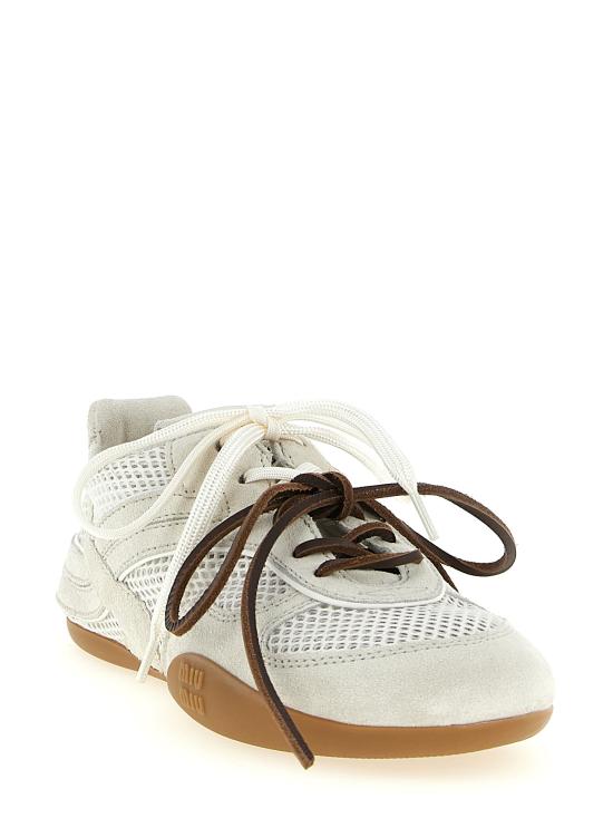 26SS 미우미우 스니커즈 5E589EF0053KU1F0009 White - MIU MIU
