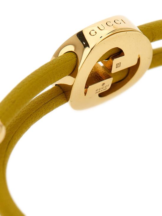 26SS 구찌 브레이슬릿 에나멜 라운드 인터로킹 837355IAAF18525 Yellow - GUCCI
