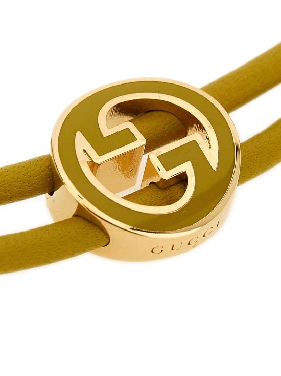 26SS 구찌 브레이슬릿 에나멜 라운드 인터로킹 837355IAAF18525 Yellow - GUCCI
