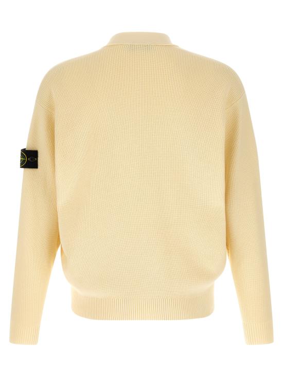 26SS 스톤 아일랜드 립드 소프트 오가닉 코튼 브이넥 가디건 L1S155100009S00D8V0093 Beige - STONE ISLAND