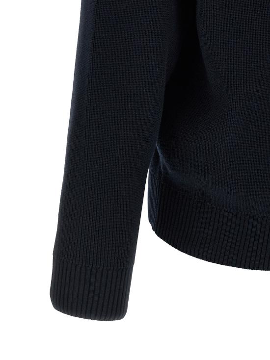 26SS 스톤 아일랜드 립드 소프트 오가닉 코튼 브이넥 가디건 L1S155100009S00D8V0020 Blue - STONE ISLAND