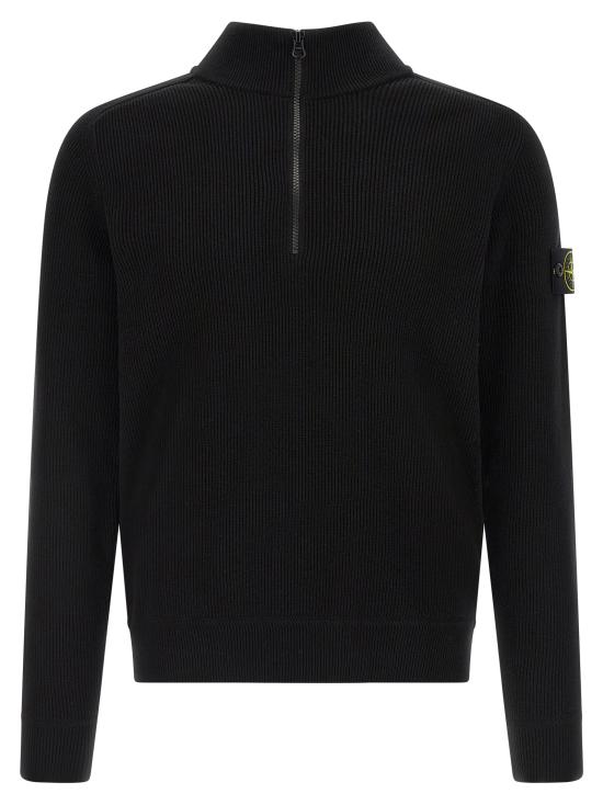 26SS 스톤 아일랜드 리브르 소프프 오가닉 코튼 쿼터 집 스웨처 L1S155100124S00D8V0029 Black