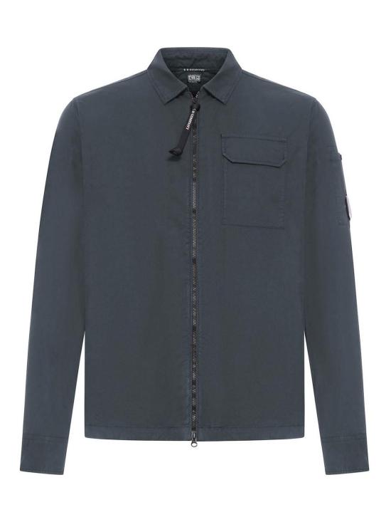 26SS 씨피 컴퍼니 오가닉 개버딘 지퍼 렌즈 오버셔츠 20CMOS705A110143G921 GUNMETAL DOM