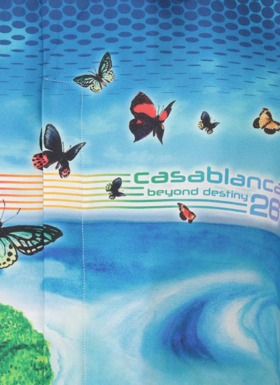 26SS 카사블랑카 반팔 셔츠 MSP26SH00302 SILK TWILL Blue - CASABLANCA