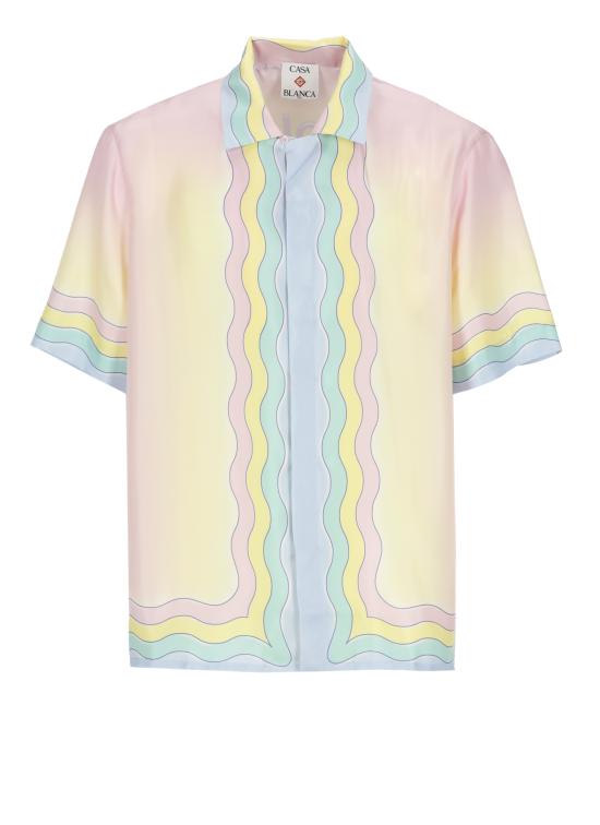 26SS 카사블랑카 반팔 셔츠 MSP26SH00303 SILK TWILL MultiColour