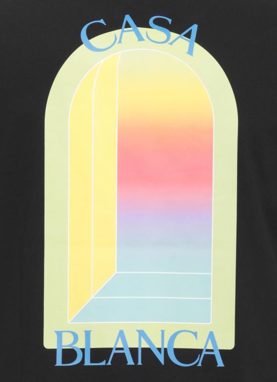 26SS 카사블랑카 반팔 티셔츠 MSP26JTS00114 BLACK JERSEY Black - CASABLANCA