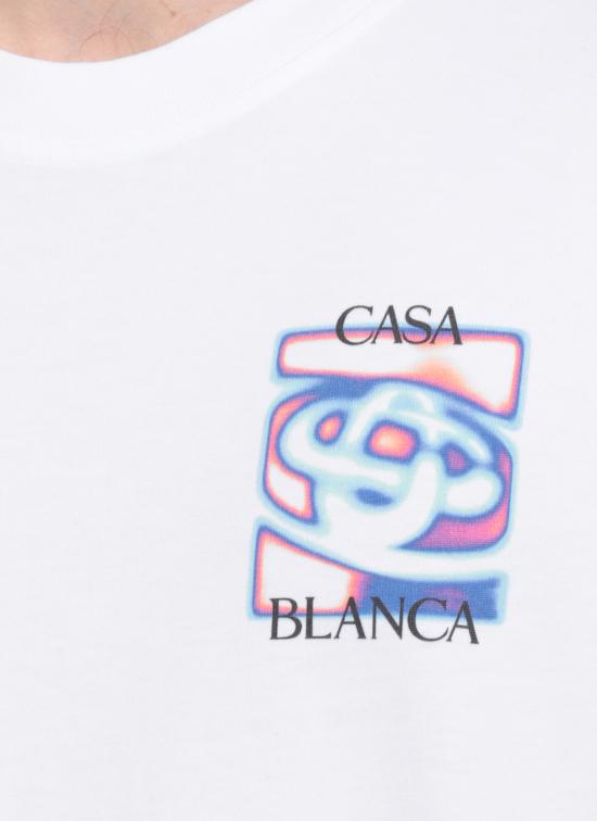 26SS 카사블랑카 반팔 티셔츠 MSP26JTS00107 BRIGHT WHITE JERSEY White - CASABLANCA