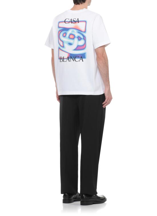 26SS 카사블랑카 반팔 티셔츠 MSP26JTS00107 BRIGHT WHITE JERSEY White - CASABLANCA