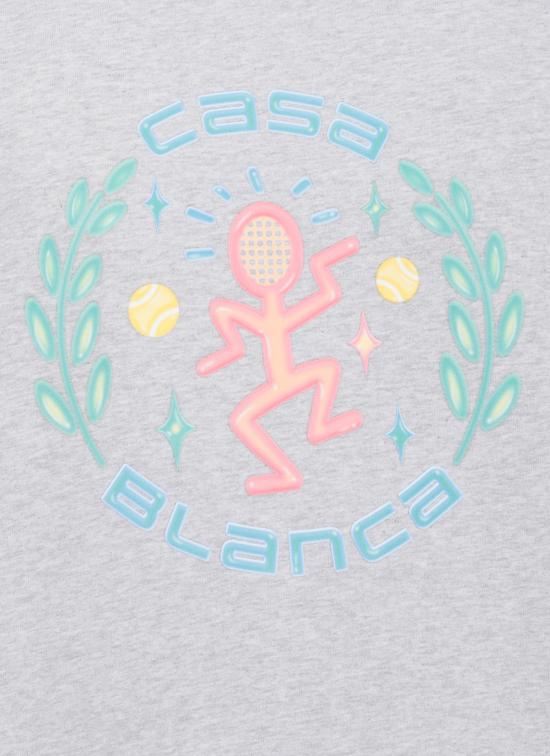 26SS 카사블랑카 반팔 티셔츠 MSP26JTS00102 GREY MARLE JERSEY Grey - CASABLANCA