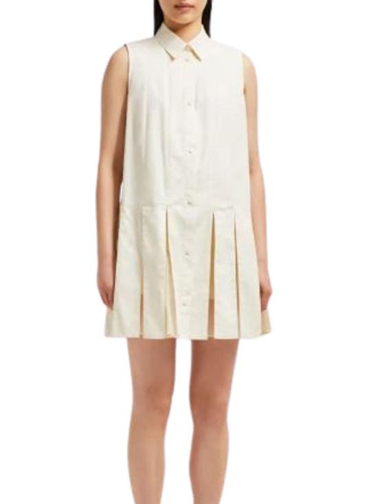  몽클레어 코튼 앤 실크 미니 셔츠 드레스 2G00011597LQ050 White - MONCLER