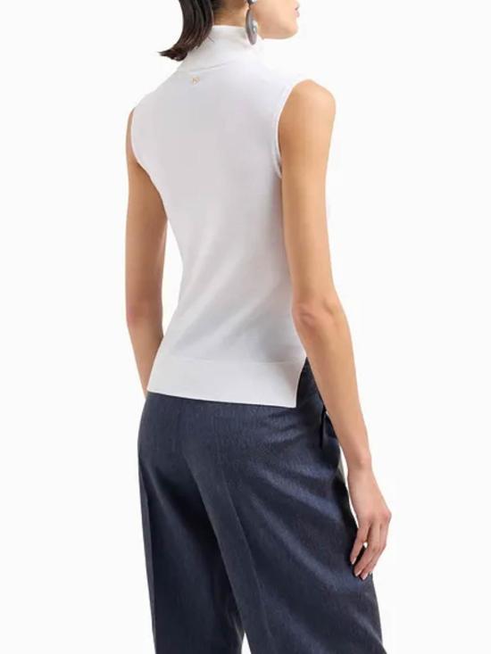  조르지오 아르마니 민소매 티셔츠 6DAK01AM25ZU0BN White - GIORGIO ARMANI