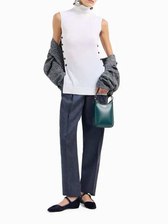  조르지오 아르마니 민소매 티셔츠 6DAK01AM25ZU0BN White - GIORGIO ARMANI