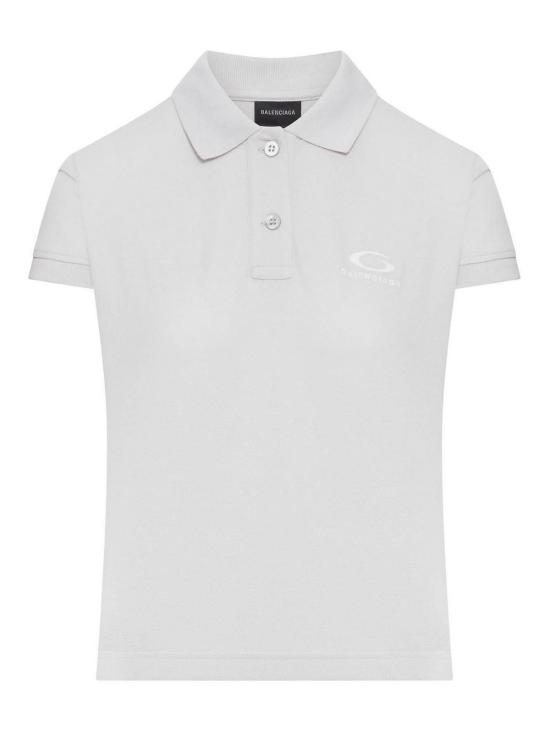 26SS 발렌시아가 폴로 티셔츠 858098TTVT89060 White