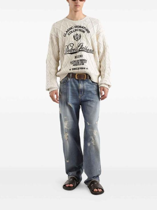 26SS 돌체앤가바나 스웨터 GXX37ZJGMFLA3791 Beige - DOLCE & GABBANA