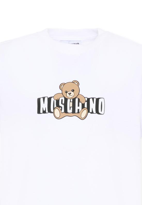 26SS [키즈] 모스키노 티셔츠 HZM058 LAA03 10101 WHITE - MOSCHINO
