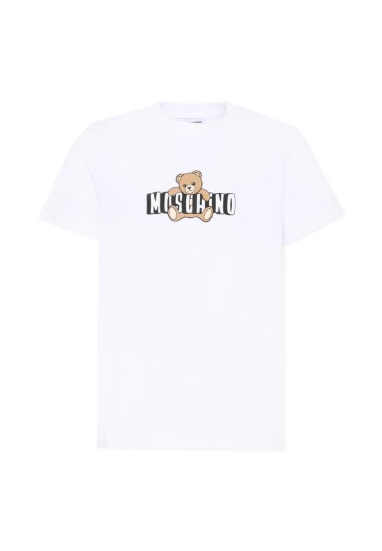 26SS [키즈] 모스키노 티셔츠 HZM058 LAA03 10101 WHITE