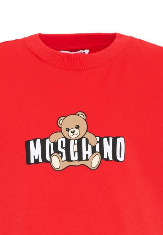 26SS [키즈] 모스키노 티셔츠 HZM058 LAA03 50109 RED - MOSCHINO