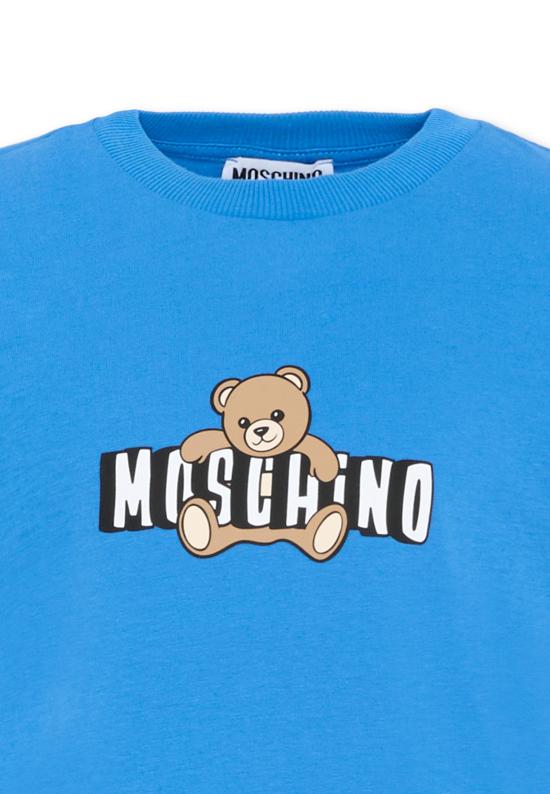 26SS [키즈] 모스키노 티셔츠 HZM058 LAA03 40630 LIGHT BLUE - MOSCHINO